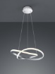 Immagine di Lampadario Design Moderno Course Nichel Led Dimmer 4000k Ø60 cm Trio Lighting