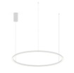 Immagine di Lampadario Hoop 120 cm Grande Anello Bianco Led CCT 60w Luce Ambiente Design