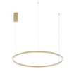 Immagine di Lampadario Hoop 120 cm Grande Anello Oro Led CCT 60w Luce Ambiente Design