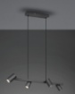 Immagine di Sospensione Nera 4 Faretti Spot GU10 Orientabili Marley Trio Lighting