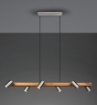 Immagine di Sospensione Legno 6 Spot Cilindrici Nichel Orientabili Marley Trio Lighting