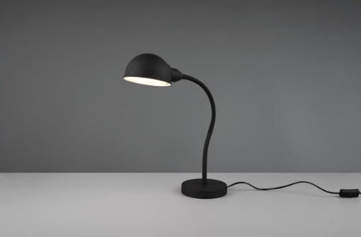 Immagine di Lampada Scrivania Braccio Flessibile Perry Nero Trio Lighting