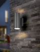 Immagine di Lampada Cilindro Parete Doppia Emissione GU10 Laredo Antracite IP44 Trio Lighting