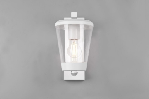 Immagine di Applique Lanterna Cavado Bianco IP44 Sensore Movimento Trio Lighting