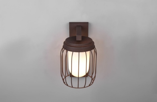 Immagine di Lampada Parete Gabbia Ruggine 1xE27 Tuela IP44 Trio Lighting