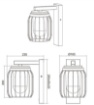 Immagine di Lampada Parete Gabbia Ruggine 1xE27 Tuela IP44 Trio Lighting