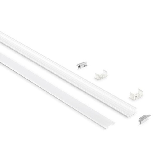 Immagine di Profilo In Alluminio Da Incasso 2m Oleh G Bianco Per Strip Led GSTP123 Gea Led