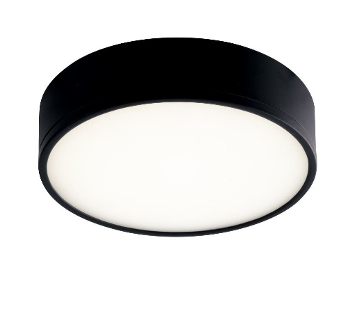 Immagine di Plafoniera Moderna Rotonda 21 cm Nera Led 36w 4000k