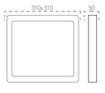 Immagine di Plafoniera Quadrata Gesso Verniciabile Led 24w 4000k