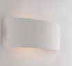 Immagine di Applique Curva Gesso Bianco Verniciabile Luce Sopra e Sotto