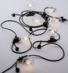 Picture of Catena Luminosa Per Esterno Giardino 10 Luci E27 Nero 10 Metri IP44