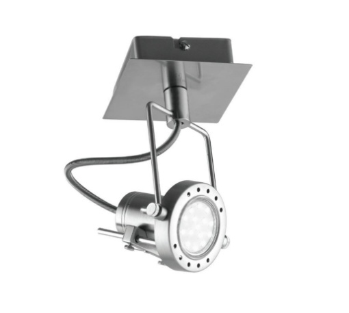 Immagine di Faretto Spot GU10 Led Parete Soffitto Metallo Nickel Orientabile