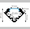 Picture of Profilo Angolare Per Strip Led Alluminio 1 mt Incasso Per Cartongesso