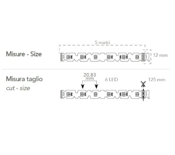 Striscia Led Pieghevole 48Led/m 10w/m RGBW DC24V Bobina Da 5 mt IP20