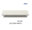 Immagine di Applique Rettangolare Da Esterno Led 20w Cemento Bianco 60 cm IP65