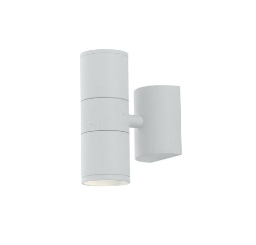 Immagine di Applique Parete Cilindro Bianco Biemissione 2xGU10 IP44