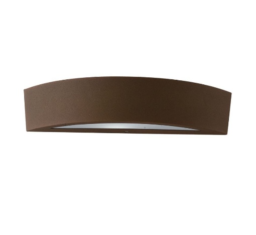 Immagine di Applique Fascia Rettangolare Corten Biemissione 2xE14 IP44