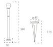 Immagine di Paletto Da Terra Lampadina Per Esterno 34 cm Antracite 1xG9 IP65