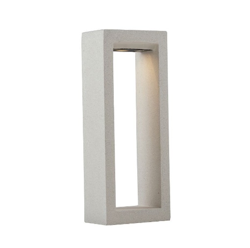 Immagine di Paletto Da Giardino Totem In Cemento Bianco Moderno 51 cm IP65