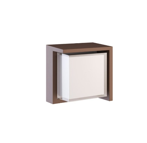 Immagine di Applique Esterno Quadrata Blis Switch Corten Led CCT 15w IP65 Beneito