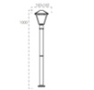 Immagine di Lampioncino Da Giardino 100 cm Alluminio Antracite 1xE27 IP44