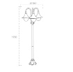 Immagine di Lampione Da Giardino 3 Luci E27 190 cm Alluminio Nero IP44