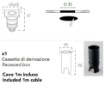 Immagine di Segnapasso Quadrato Per Esterno Incasso 35mm Pavimento Led 2W DC24V IP67