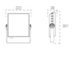 Immagine di Proiettore Led Faro Da Esterno Direzionabile Bianco 50w 4000k IP65