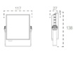 Immagine di Proiettore Faro Led Da Esterno Orientabile Grigio 10w 4000k IP65