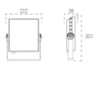 Immagine di Proiettore Faro Led Da Esterno Orientabile Grigio 50w 4000k IP65