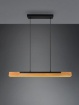 Immagine di Sospensione Lineare Bacchetta Legno Naturale Led Touch Dimmer Kerala Trio Lighting