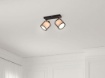 Immagine di Lampada 2 Faretti Spot Orientabili con Doppio Paralume Burton Trio Lighting