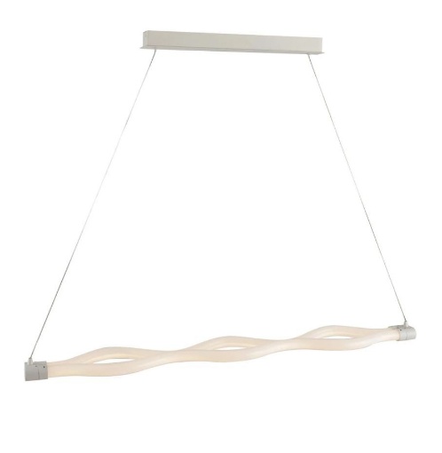 Picture of Lampadario Led Tubi Acrilico Bianco Design Ondulato 40w 4000k