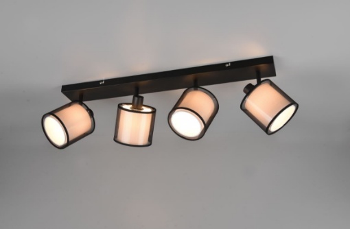 Immagine di Lampada 4 Faretti Spot Orientabili Doppio Paralume Burton Trio Lighting