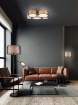 Immagine di Piantana Moderna Lineare con Doppia Luce Burton Trio Lighting