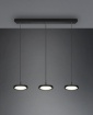 Immagine di Sospensione Moderna 3 Dischi Led Integrato Tray Nero Trio Lighting