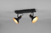 Immagine di Lampada 2 Faretti Spot Orientabili Design Industrial Roxie Nero e Oro Trio Lighting