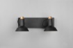 Immagine di Lampada 2 Faretti Spot Orientabili Design Industrial Roxie Nero e Oro Trio Lighting