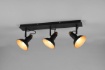 Immagine di Plafoniera 3 Faretti Spot Orientabili Design Industrial Roxie Nero e Oro Trio Lighting