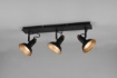 Immagine di Plafoniera 3 Faretti Spot Orientabili Design Industrial Roxie Nero e Oro Trio Lighting