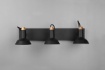 Immagine di Plafoniera 3 Faretti Spot Orientabili Design Industrial Roxie Nero e Oro Trio Lighting