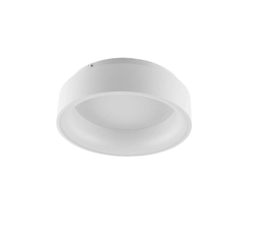 Immagine di Plafoniera Rotonda Anello Led CCT Switch Moderna Bianco 45 cm