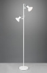 Immagine di Piantana Design Industrial 2 Spot Calotte Orientabili Roxie Bianco Trio Lighting