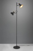 Immagine di Piantana Design Industrial 2 Spot Calotte Orientabili Roxie Nero e Oro Trio Lighting