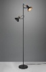 Immagine di Piantana Design Industrial 2 Spot Calotte Orientabili Roxie Nero e Oro Trio Lighting