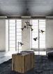 Picture of Piantana Design Industrial 2 Spot Calotte Orientabili Roxie Nero e Oro Trio Lighting