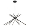 Immagine di Lampadario Soggiorno Moderno Led Bacchette Mikado Nero 54w