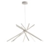 Immagine di Lampadario Soggiorno Moderno Led Bacchette Mikado Bianco 54w