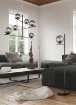 Immagine di Lampadario a Sospensione 6 Sfere Vetro Fumé Pure Trio Lighting