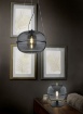 Immagine di Sospensione Design Vintage Paralume Vetro Fumé Lorena Trio Lighting